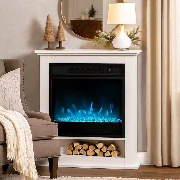 Electric fireplace with heater 1800 W
