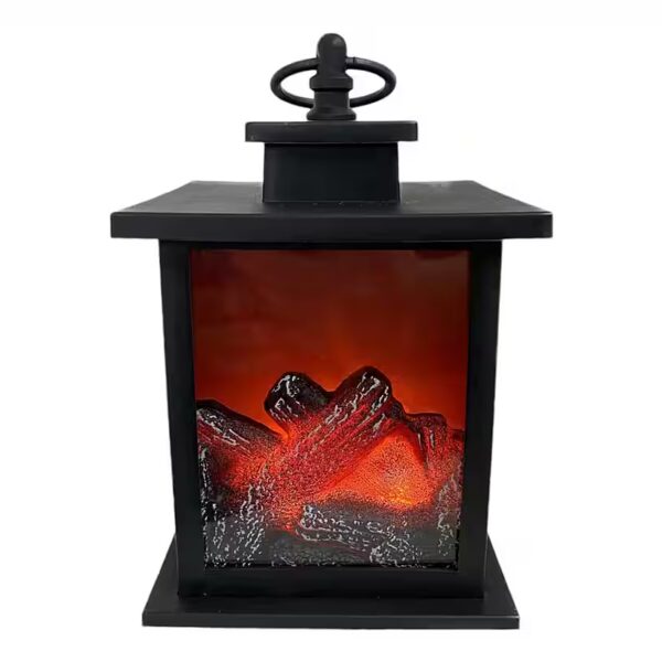 Decorative fireplaces (1-pc), Lantern black flame simulation 6/18h timer