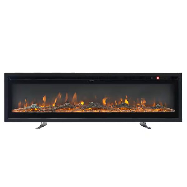 Electric fireplace 50" electric fireplace wall fireplace with flame effect 9 color modes, 750W/1500W