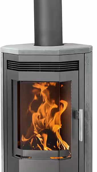 Usedom 5 D wood-burning stove, soapstone body, steel 5.5 kW, continuous burning