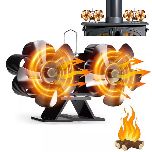 Fireplace fan, wood stove fan, stove fan (no electricity required), wood stove fan