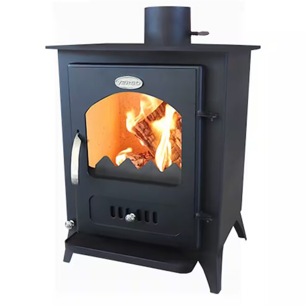 Wood-burning stove, continuous burning fireplace, wood stove Verso 1, fireplace, 7 kW stove