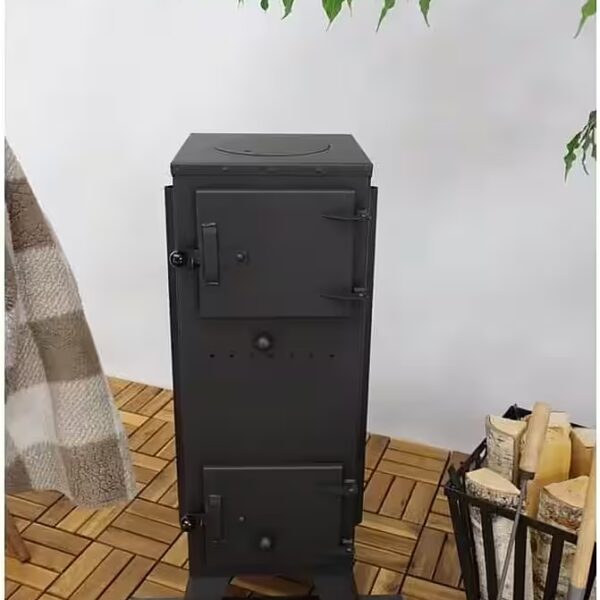 Fireplace with firebrick GT7PR black, suitable for workshop 7.50 kW, lined with firebricks, PN-EN 13240:2008 / BImSchV2