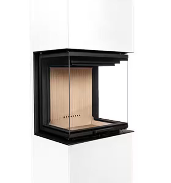 Premium wood-burning stove SCANDINAVIAN 50 S white - 9kW, sliding viewing window