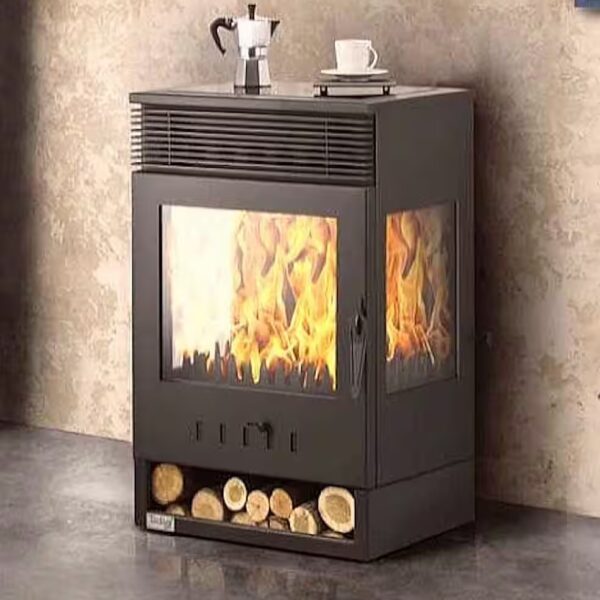 Panorama 3-Sided Continuous Burning Wood Stove TKS 12 Fireplace Wood Stove 3-Sided Stove Wood