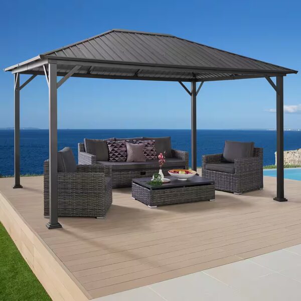 "Samos" pavilion made of galvanized steel, without side panels