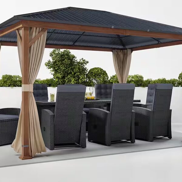 "Samos" pavilion made of galvanized steel, without side panels