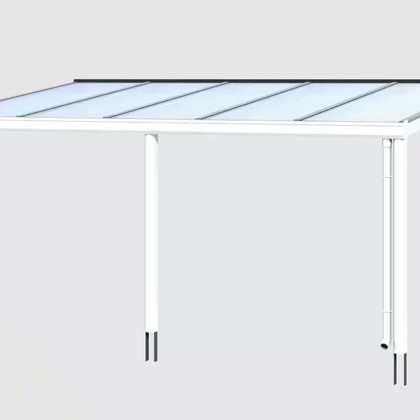Garda patio roof WxL: 541x257 cm, roofing twin-wall polycarbonate sheets, aluminum