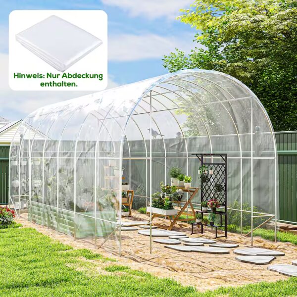 Waterproof foil greenhouse with UV protection, extra thick and tear-resistant