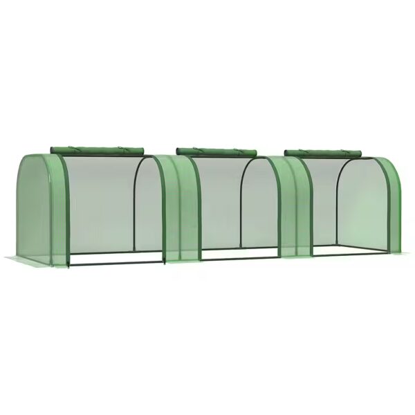 Foil greenhouse with door