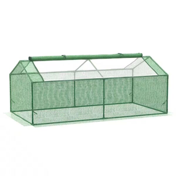 Foil greenhouse cold frame with window