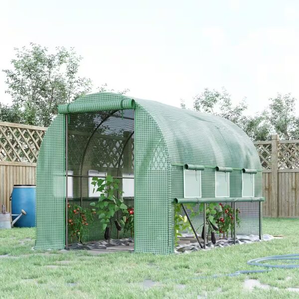 Foil greenhouse tunnel greenhouse, with roll-up window, UV protection, windproof