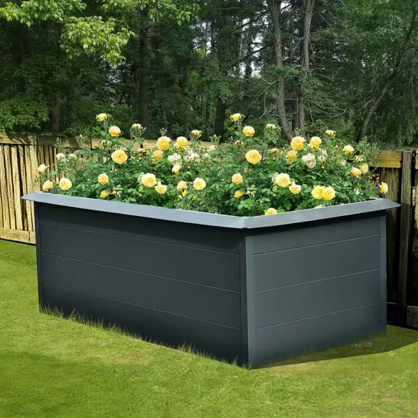 Raised bed WxDxH: 200x100x76 cm Made of powder-coated steel, with snail protection rim