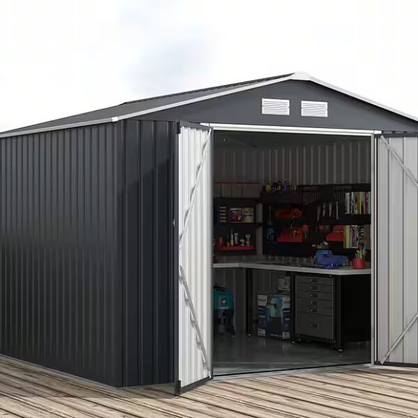 Metal garden shed/tool ​​shed, including base frame