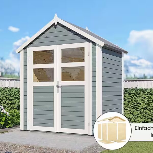 Garden shed Visby 1 WxL: 201x131 cm, Including floor, in 4 sizes and 2 colours