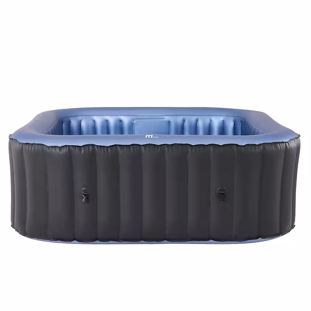 Tekapo inflatable hot tub for 4-6 people (Indoor/Outdoor Pool with 108 massage jets, timer, and heater), one-touch inflation function, bubble spa, wellness massage