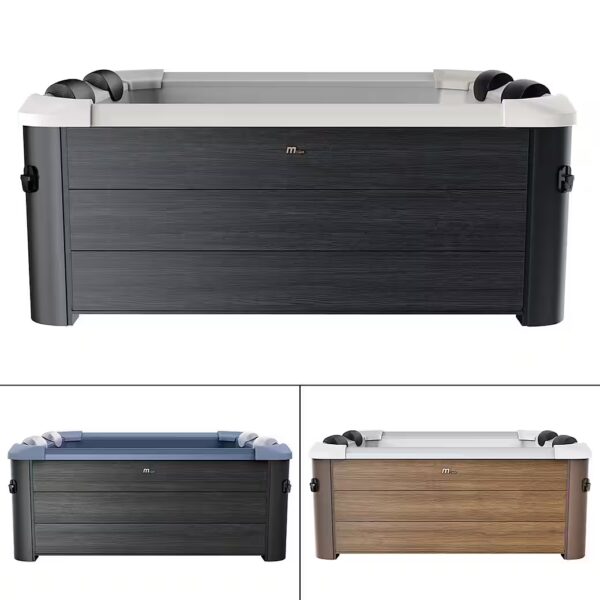 Whirlpool MSpa Oslo, Sapphire & Amber with solid outer wall (160x160x65cm, 3 models, LED lighting, 6 people), Year-round use, Winterproof