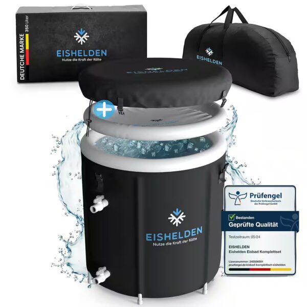 Pool Premium Ice Bath XL Complete Set - Cold Therapy for Athletes & Beginners