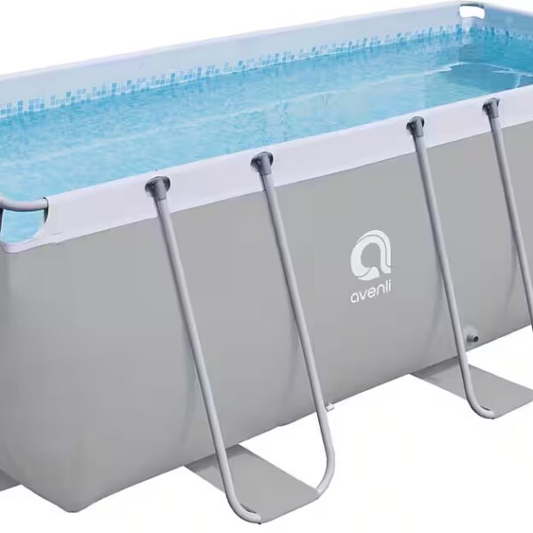 Framepool Avenli Frame Rectangular Pool 400 x 200 x 100 cm (Steel frame pool, without accessories), Also suitable as a replacement pool