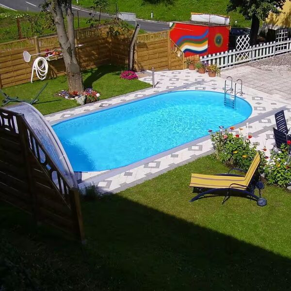 Oval pool set "Styria oval" with steel wall