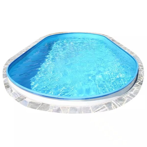Oval steel wall pool, oval, exclusive, 700x350x150 cm, steel (Single pool), galvanized steel wall