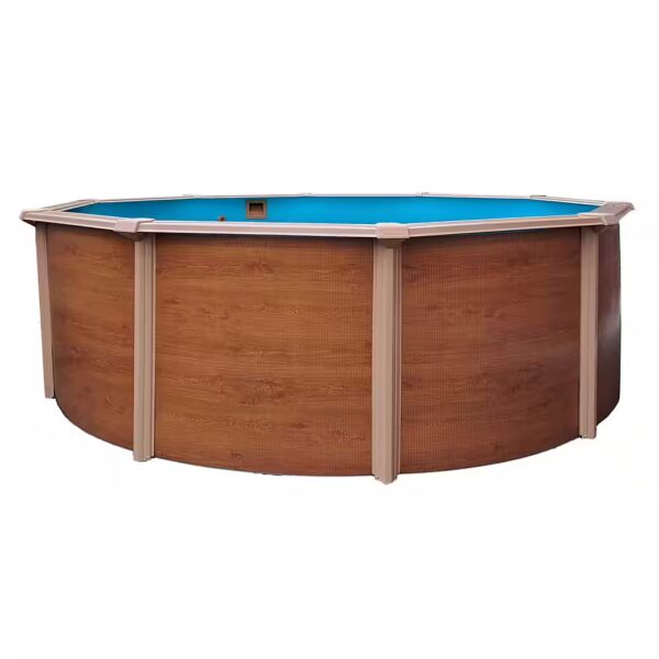 Round steel wall pool, classic design, 460x120 cm, steel 0.45 (Single pool), galvanized steel wall