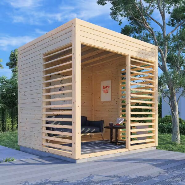 Modern Art Pavilion 1 Made from Nordic spruce, complete kit including roof and floor