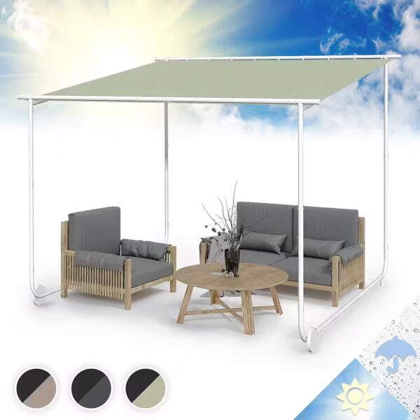 Nantes Wheeled Pavilion Gazebo (Package, Set), Pergola, Patio Cover, Barbecue Pavilion, Garden Pavilion, Terrace