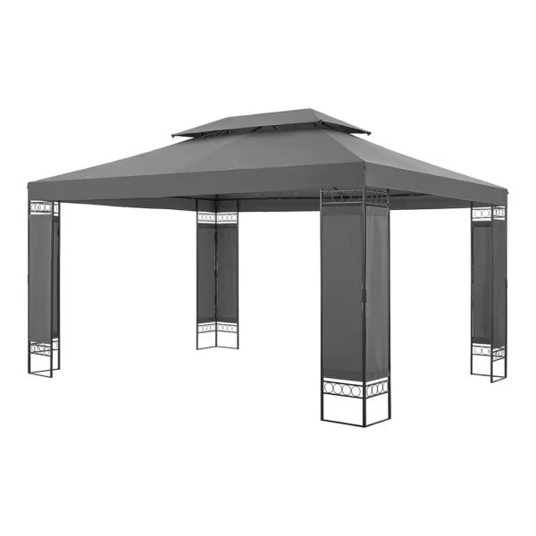 Pavilion "Lanciano" Marquee Garden Pavilion 400x300x265cm Dark Grey