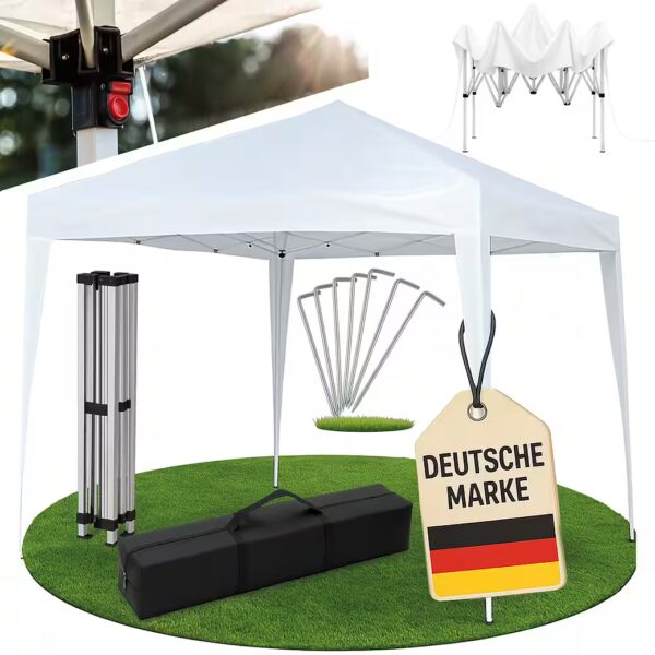 Folding pavilion, folding tent, party tent including bag & pegs, complete set