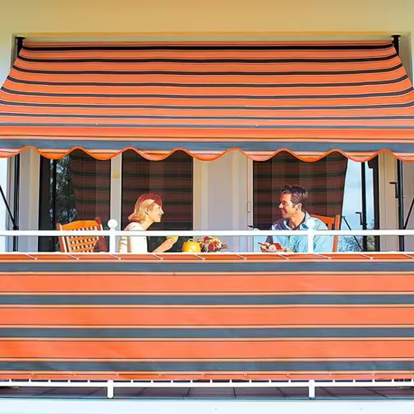 Clamp-on awning Orange-brown, projection: 150 cm, various widths