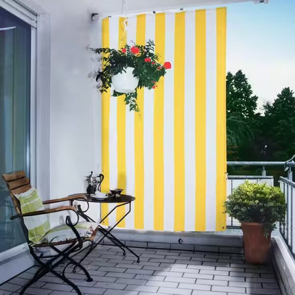 Vertical Awning WxH: 140x230 cm, yellow/white