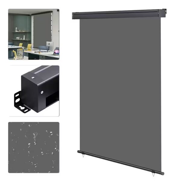 Vertical awning 160x250 cm, side awning, anthracite, windbreak (Piece, 1-pc., awning) Waterproof and windproof