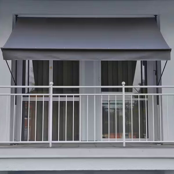 Clamp awning Grey, projection: 150 cm, various widths