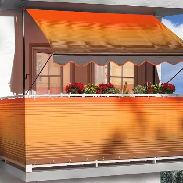Clamp awning orange-brown, spread: 150 cm, various widths