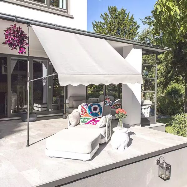 Clamp-on awning, clamp-on awning, awning, balcony awning, sun protection without drilling