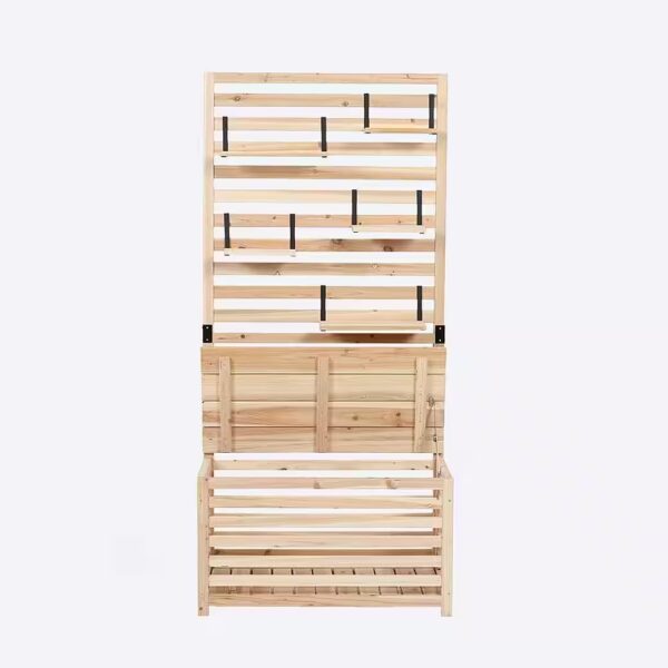 Balcony privacy screen ORELIA (Dimensions 80 x 40 x 171 cm) Storage function, seating