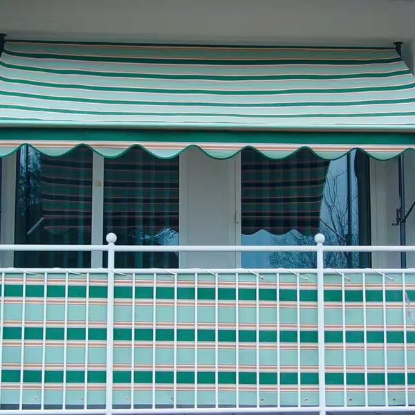 Clamp awning green-beige, spread: 150 cm, various widths