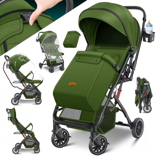 Combination stroller Foldable stroller, reclining stroller, sports stroller, foldable 360°