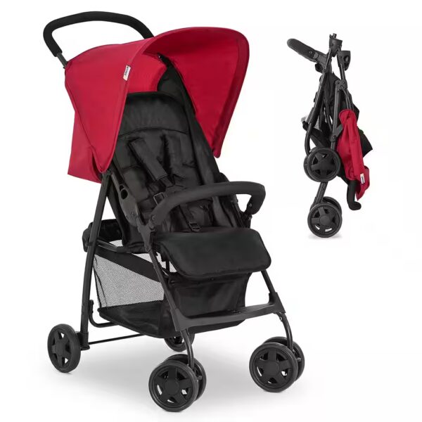 Children's Buggy Buggy Sport - Red with reclining position and one-hand folding mechanism