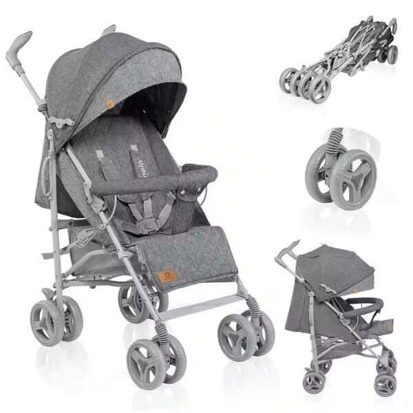 IRMA children's buggy Lightweight, leg cover, mosquito net, large basket, suitable from 6 months to 3 years