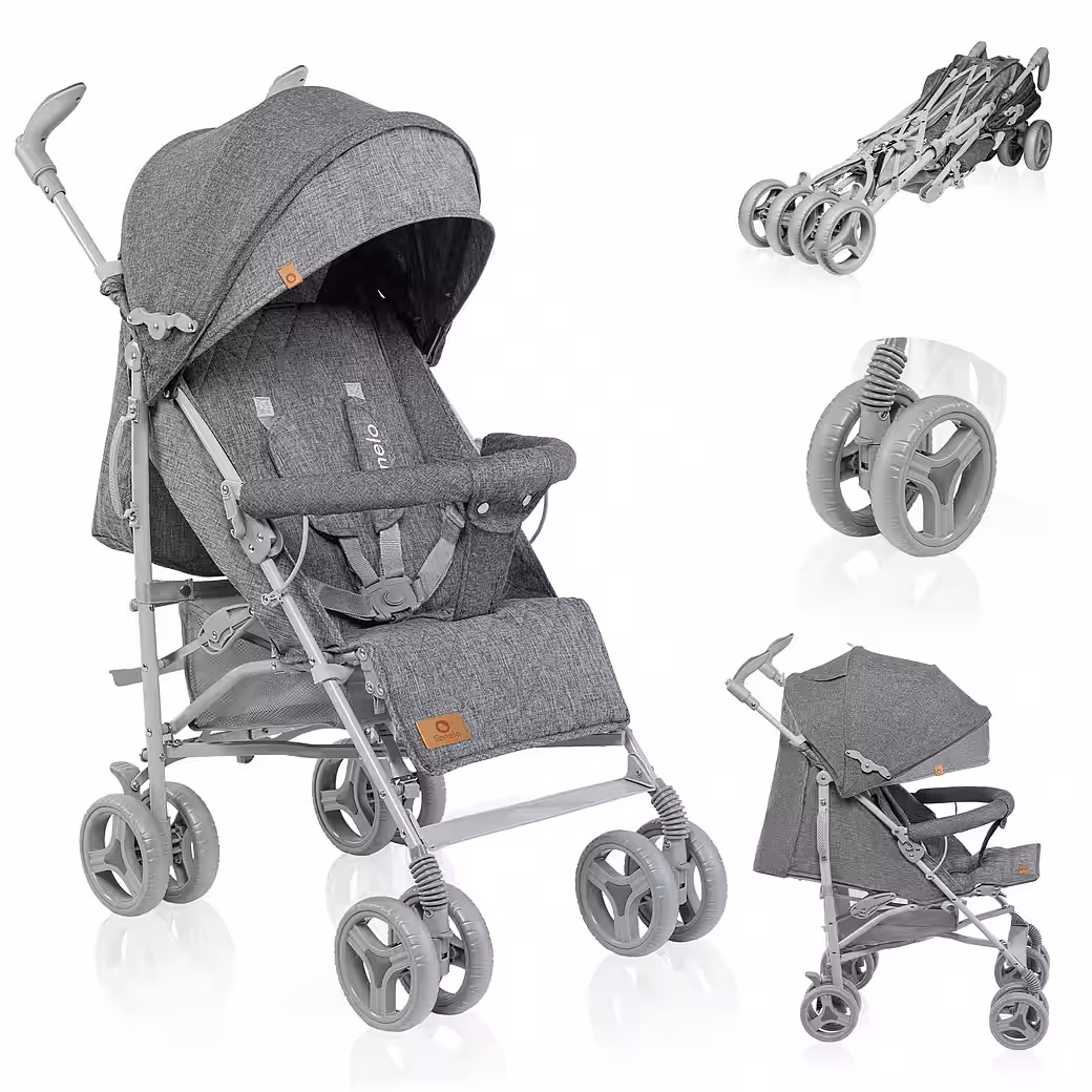 IRMA children's buggy Lightweight, leg cover, mosquito net, large basket, suitable from 6 months to 3 years