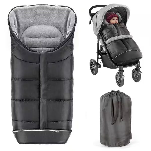 Black Footmuff Winter footmuff for prams & buggies, baby thermal winter footmuff