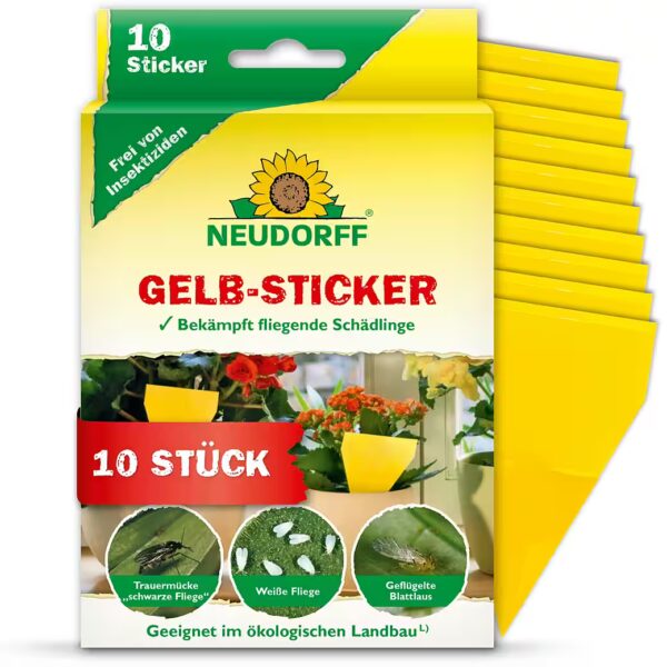 Sticky trap yellow sticky traps for plants, 10 pieces (1 pack), insecticide-free