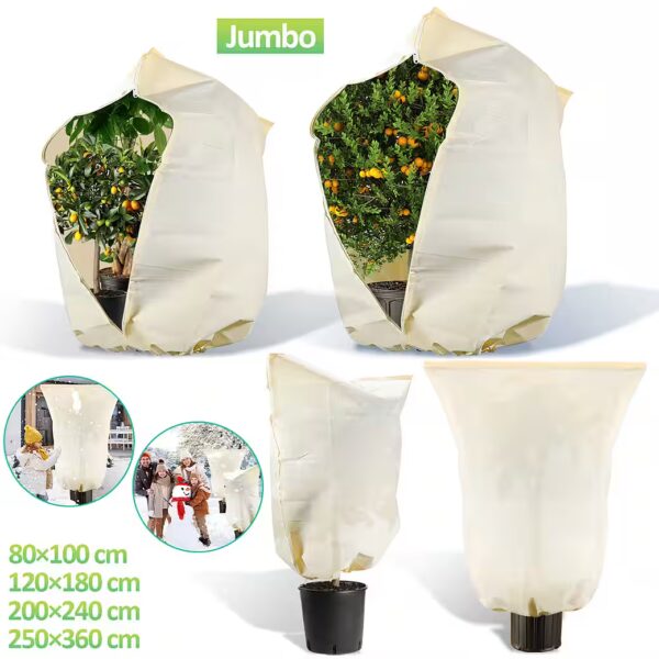 Winter protection fleece, 80x100cm, winter protection cover for plants, 100g/