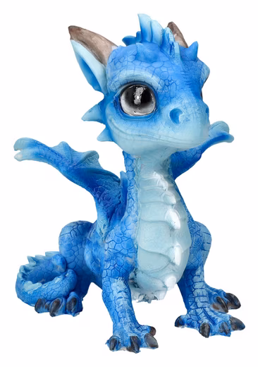 Fantasy figure, baby dragon figurine, blue - Ice Dragonling - Fantasy dragon decorative figure