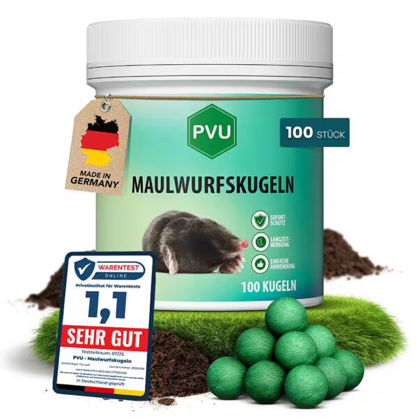 Mole repellent balls, drive away moles, MADE IN GERMANY 100 pieces, mole repellent made in Germany