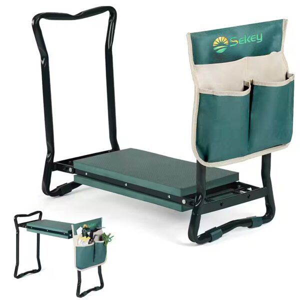 2-in-1 XXL Kneeling Bench for Gardening, Padded Garden Stool, Foldable