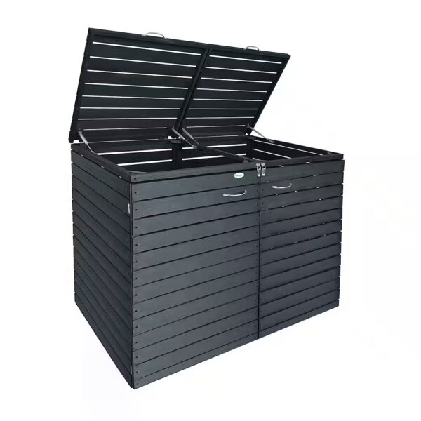 Comfort bin storage unit / bin garage, anthracite, for 2 x 240 L bins