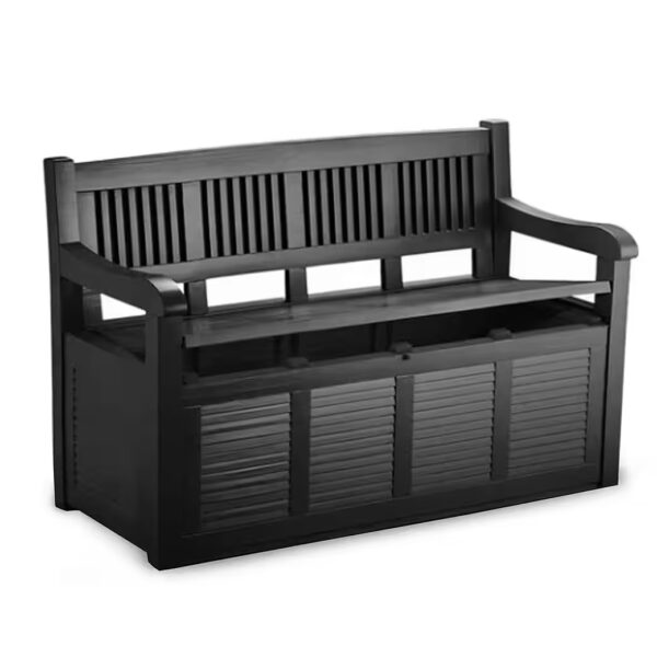 Storage bench 130x60x85 cm in black